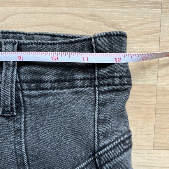 Cello Juniors Sz 3 Black Button Front High Waist Jeans Flare Rough Edge Bottoms - Picture 11 of 16